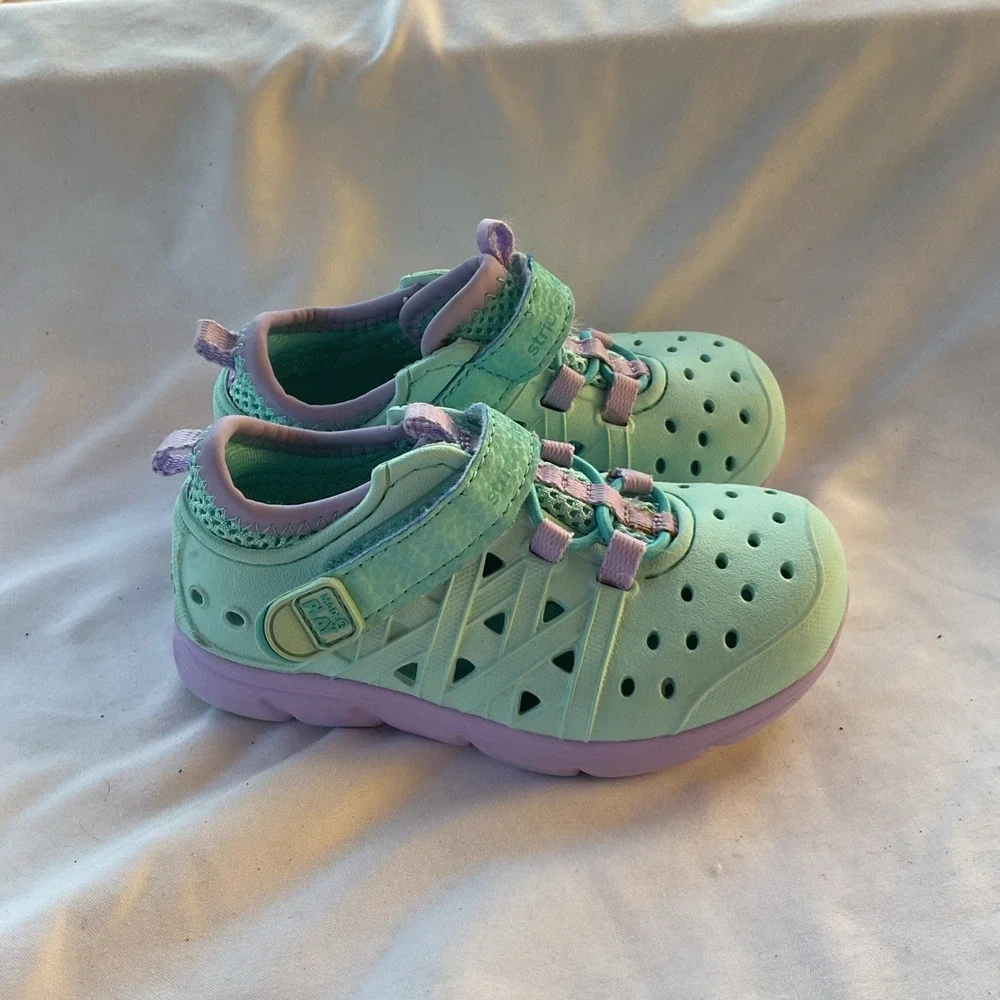 STRIDE RITE Made‎ 2 Play Phibian Sneaker Sandal Water Shoe Teal Purple Size 6